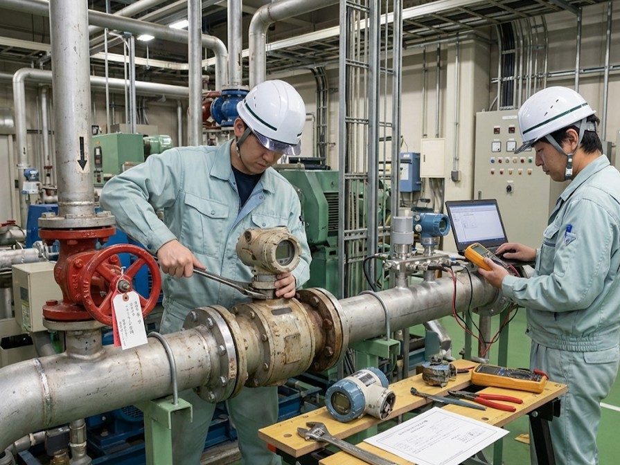 流量・圧力トランスミッタ交換工事