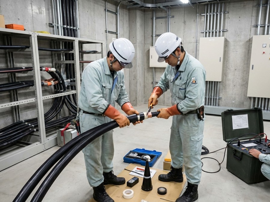 系統毎の主要電線部分（一次側）高圧ケーブル工事