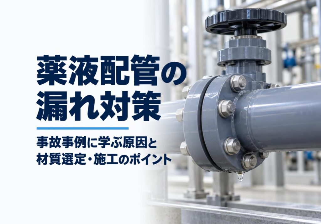 薬液配管の漏れ対策｜事故事例に学ぶ原因と材質選定・施工のポイント