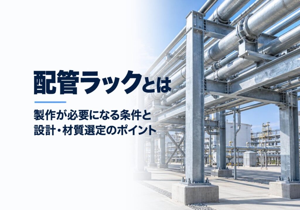 配管ラックとは｜製作が必要になる条件と設計・材質選定のポイント