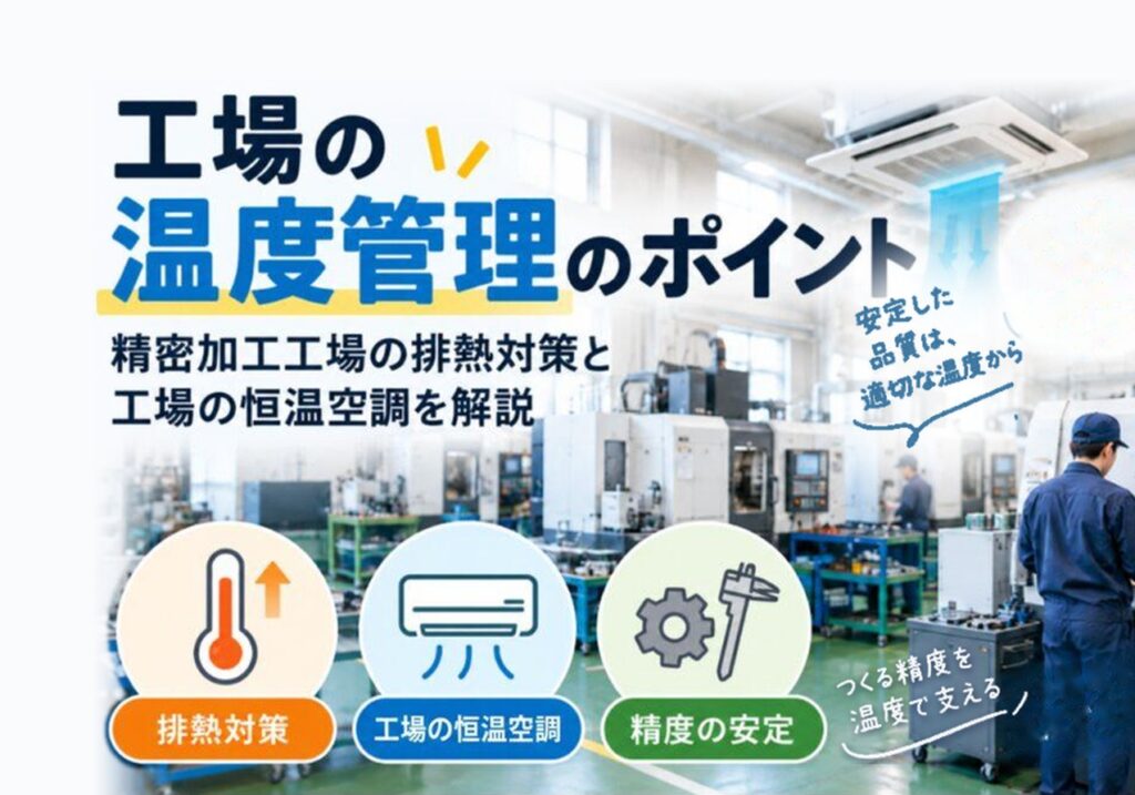 精密加工工場の温度管理とは？工場全体を恒温化するポイントを解説